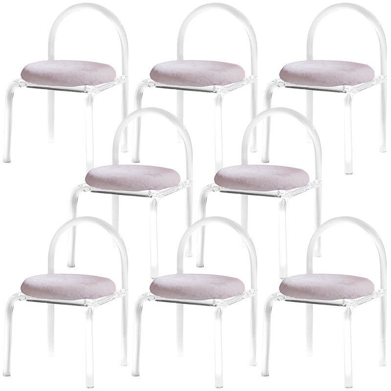 Designer -Stil mattes Finish gepolsterte Seitenstuhl Schlafzimmer offener Essstuhl offen