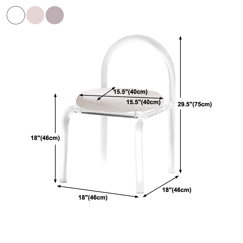 Designer -Stil mattes Finish gepolsterte Seitenstuhl Schlafzimmer offener Essstuhl offen