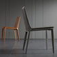 Designer Style Anteroom Solid Back Side stoel Matte afwerking Lederen eetkamerstoel