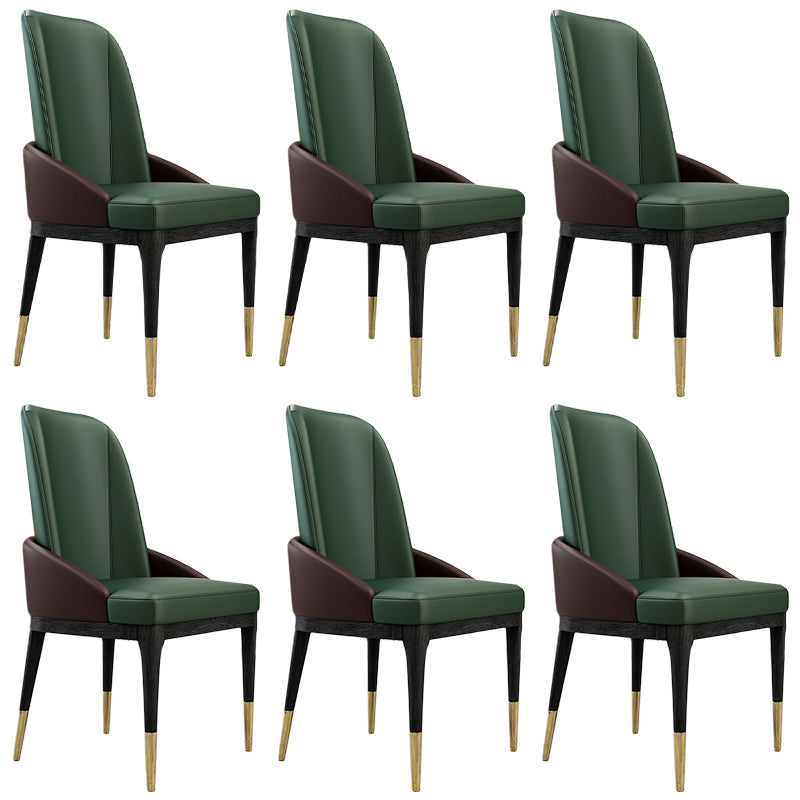 Contemporary Chairs Armless Chairs for Kitchen with Wooden Legs