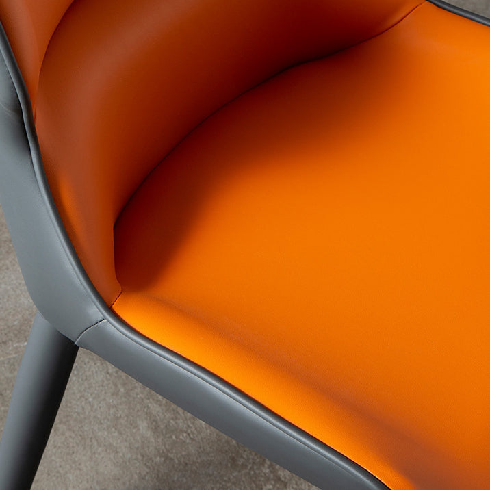 Inicio Silla lateral moderna del ala de la ala Matte Sillas de comedor de cuero falso