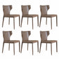 Contemporary Leather Dining Room Chair Wingback Side Armless Chair for Home Use Brown 6 Piece Set Clearhalo 'Dining Chairs' 'Dining Tables & Seating' 'dining_chair' 'furn' 'furn_dining_chair' 'Furniture' 'Kitchen & Dining Furniture' 5257104