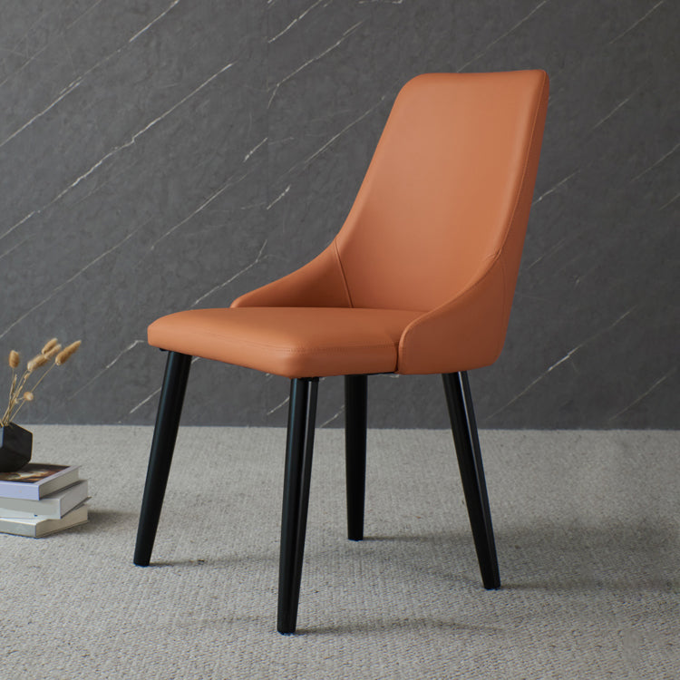 Contemporary Wood Dining Room Chairs PU Leather Dining Chairs for Home Use Clearhalo 'Dining Chairs' 'Dining Tables & Seating' 'dining_chair' 'furn' 'furn_dining_chair' 'Furniture' 'Kitchen & Dining Furniture' 5257114