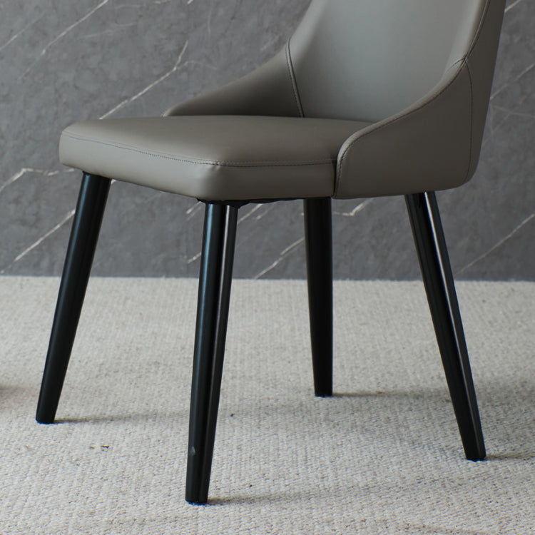 Contemporary Wood Dining Room Chairs PU Leather Dining Chairs for Home Use Clearhalo 'Dining Chairs' 'Dining Tables & Seating' 'dining_chair' 'furn' 'furn_dining_chair' 'Furniture' 'Kitchen & Dining Furniture' 5257120