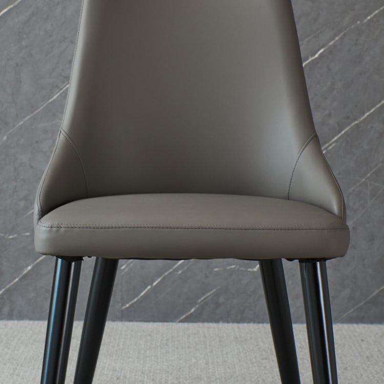 Contemporary Wood Dining Room Chairs PU Leather Dining Chairs for Home Use Clearhalo 'Dining Chairs' 'Dining Tables & Seating' 'dining_chair' 'furn' 'furn_dining_chair' 'Furniture' 'Kitchen & Dining Furniture' 5257122