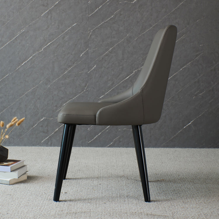 Contemporary Wood Dining Room Chairs PU Leather Dining Chairs for Home Use Clearhalo 'Dining Chairs' 'Dining Tables & Seating' 'dining_chair' 'furn' 'furn_dining_chair' 'Furniture' 'Kitchen & Dining Furniture' 5257125