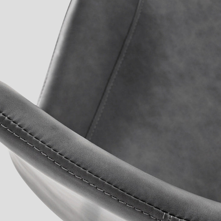 Silla de comedor de comedor de cuero sintética contemporánea para uso en el hogar