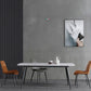 Silla de comedor de comedor de cuero sintética contemporánea para uso en el hogar