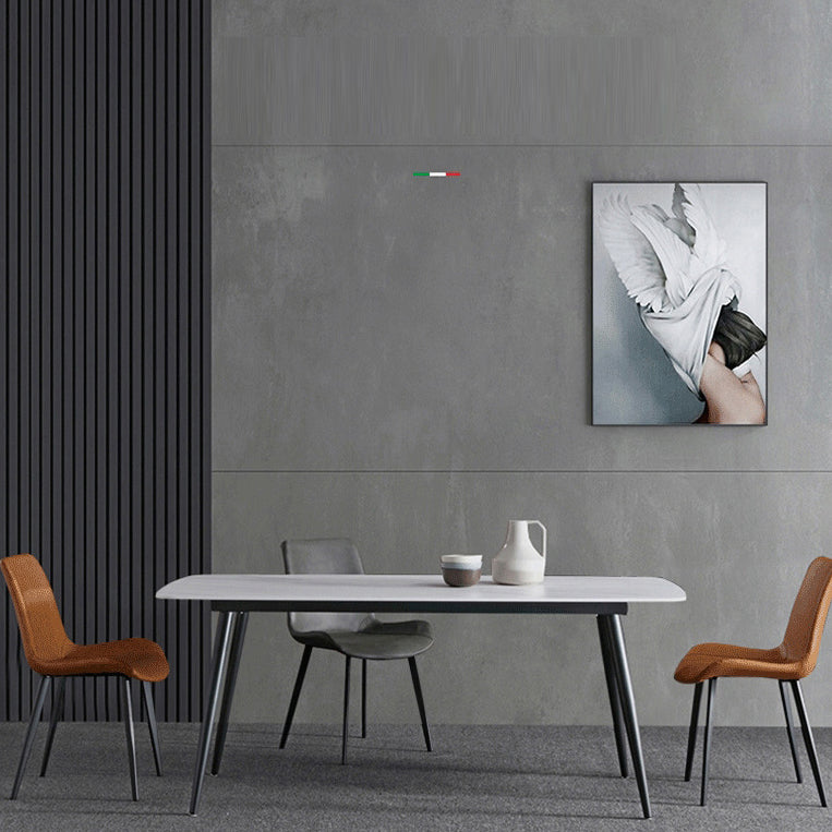 Silla de comedor de comedor de cuero sintética contemporánea para uso en el hogar