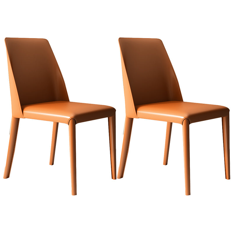 Sillas de comedor de cuero modernas de cuero sintética para uso en el hogar