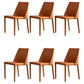 Modern Leather Dining Chairs Metal Armless Dining Chair for Home Use Orange 6 Piece Set Clearhalo 'Dining Chairs' 'Dining Tables & Seating' 'dining_chair' 'furn' 'furn_dining_chair' 'Furniture' 'Kitchen & Dining Furniture' 5257191