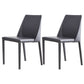 Modern Leather Dining Chairs Metal Armless Dining Chair for Home Use Dark Gray 2 Piece Set Clearhalo 'Dining Chairs' 'Dining Tables & Seating' 'dining_chair' 'furn' 'furn_dining_chair' 'Furniture' 'Kitchen & Dining Furniture' 5257194