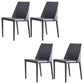 Modern Leather Dining Chairs Metal Armless Dining Chair for Home Use Dark Gray 4 Piece Set Clearhalo 'Dining Chairs' 'Dining Tables & Seating' 'dining_chair' 'furn' 'furn_dining_chair' 'Furniture' 'Kitchen & Dining Furniture' 5257196