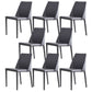 Modern Leather Dining Chairs Metal Armless Dining Chair for Home Use Dark Gray 8 Piece Set Clearhalo 'Dining Chairs' 'Dining Tables & Seating' 'dining_chair' 'furn' 'furn_dining_chair' 'Furniture' 'Kitchen & Dining Furniture' 5257200