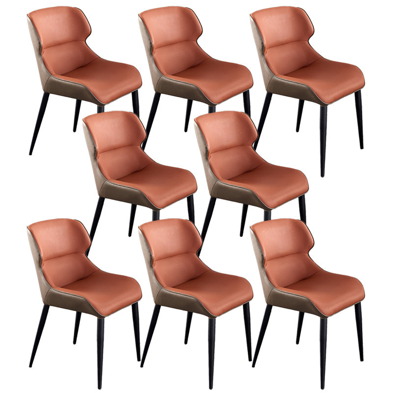 Chaises de salle à manger en faux cuir moderne