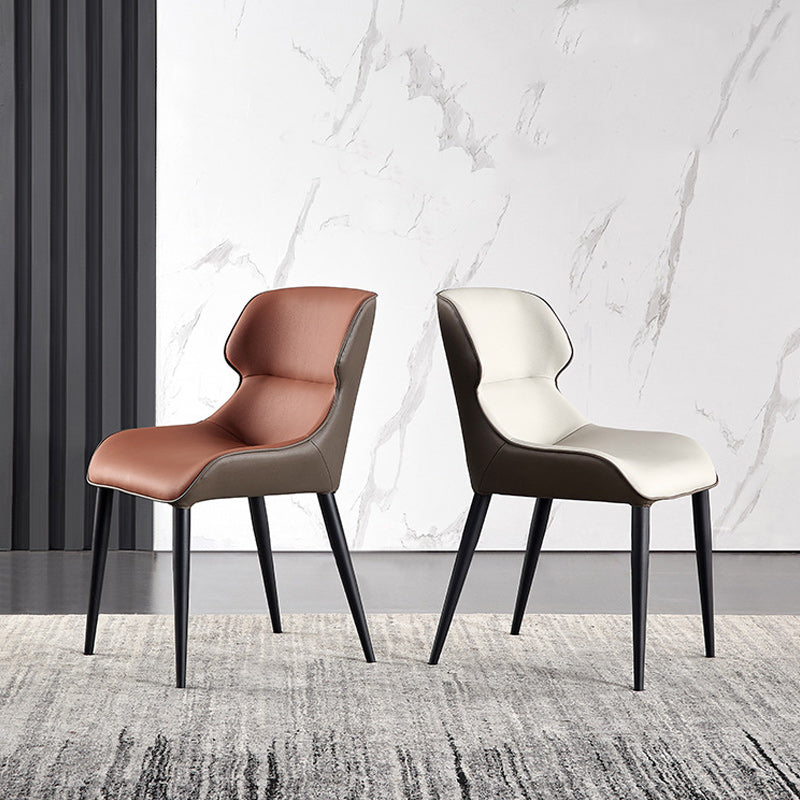 Chaises de salle à manger en faux cuir moderne