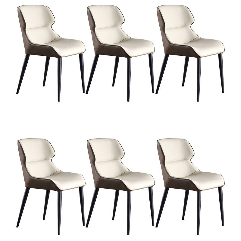 Chaises de salle à manger en faux cuir moderne