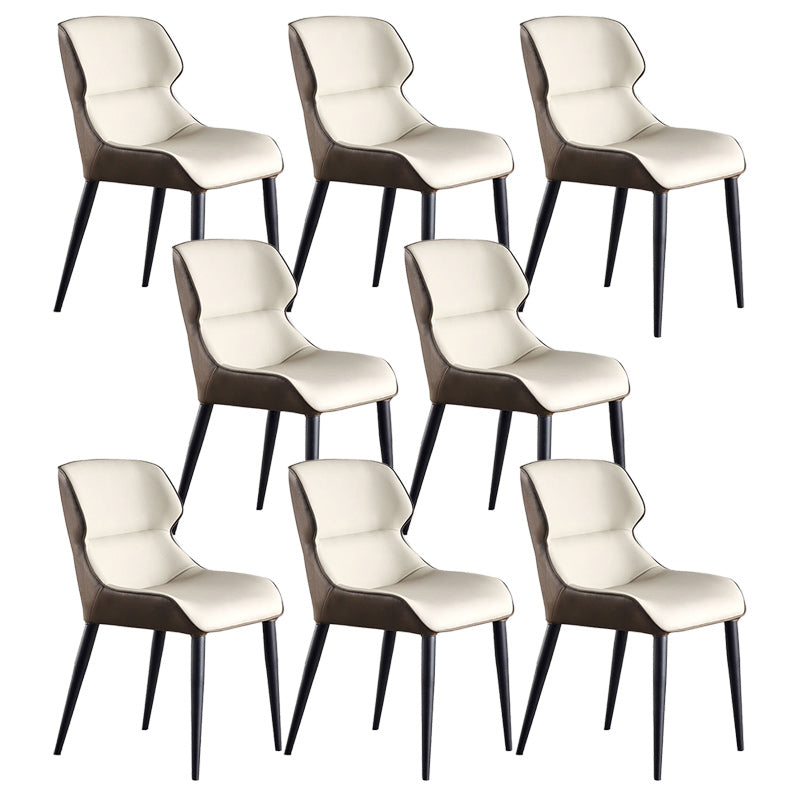 Chaises de salle à manger en faux cuir moderne
