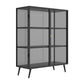 13.78"W Sideboard Contemporary Style Dining Server for Kitchen and Living Room Black-Gray Clearhalo 'buffet_sideboard' 'Buffets & Sideboards' 'furn' 'furn_buffet_sideboard' 'Furniture' 'Kitchen & Dining Furniture' 5258208