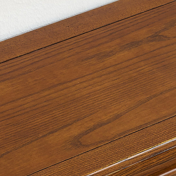 Mesa de madera maciza moderna mesa marrón con puerta y cajón