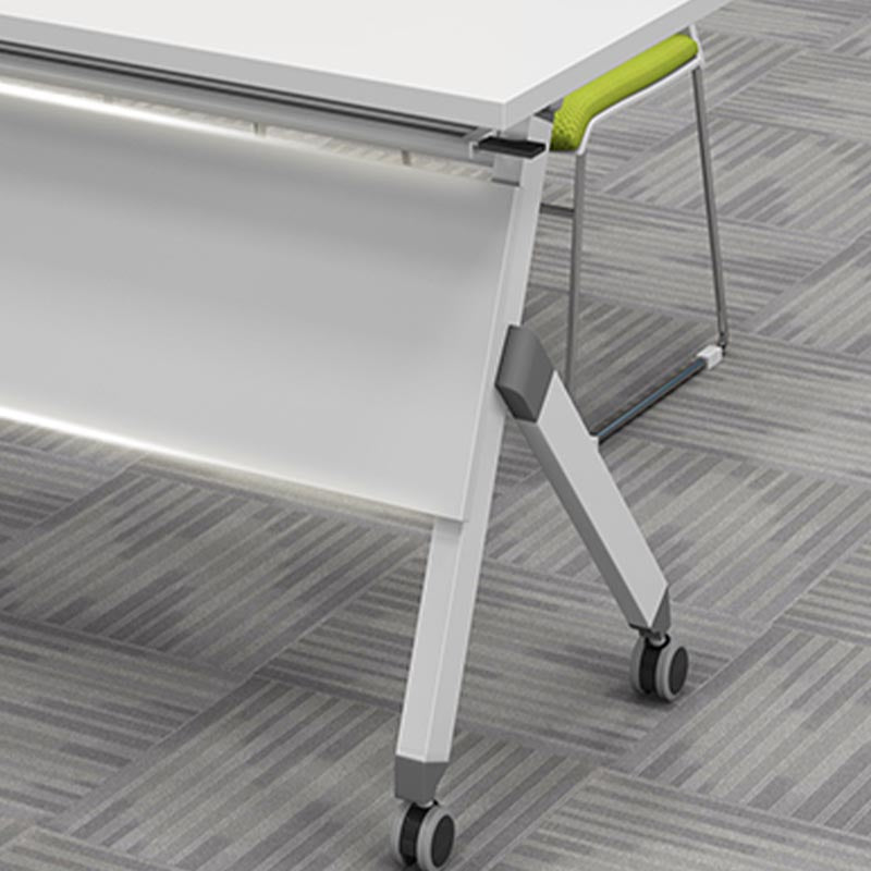 Modern Style Folding Office Desk Manufactured Wood Top Desk with Wheels Clearhalo 'furn' 'furn_office_desk' 'Furniture' 'Office Desks' 'Office Furniture' 'office_desk' 5258413