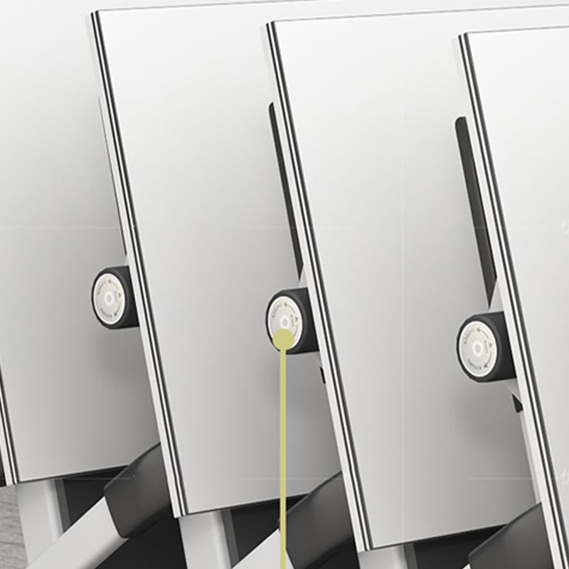 Escritorio de oficina moderno con ruedas escritorio rectangular de madera fabricada blanca