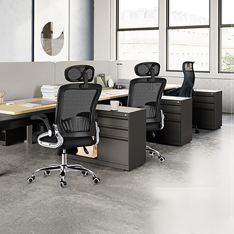 Silla de oficina giratoria de brazo ajustable silla ejecutiva moderna