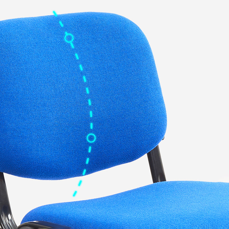 Black metal base conferentie stoel hedendaagse lage rug armloze stoel