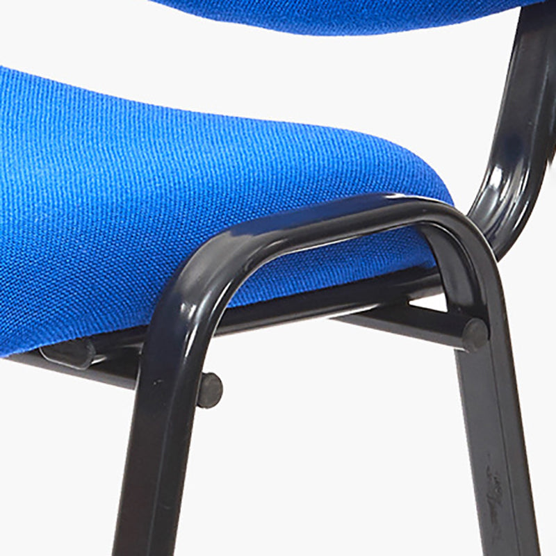 Black metal base conferentie stoel hedendaagse lage rug armloze stoel