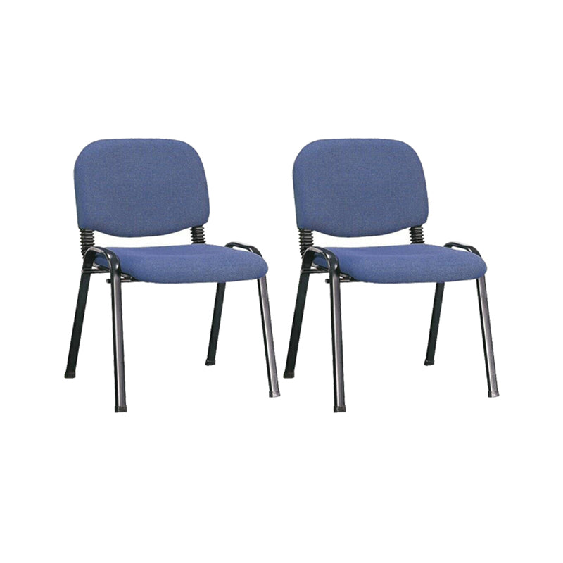 Black metal base conferentie stoel hedendaagse lage rug armloze stoel