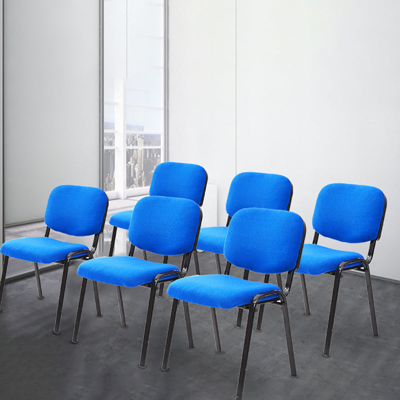 Black metal base conferentie stoel hedendaagse lage rug armloze stoel