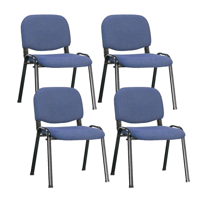 Black metal base conferentie stoel hedendaagse lage rug armloze stoel