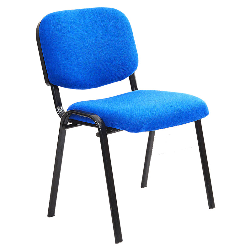 Black metal base conferentie stoel hedendaagse lage rug armloze stoel