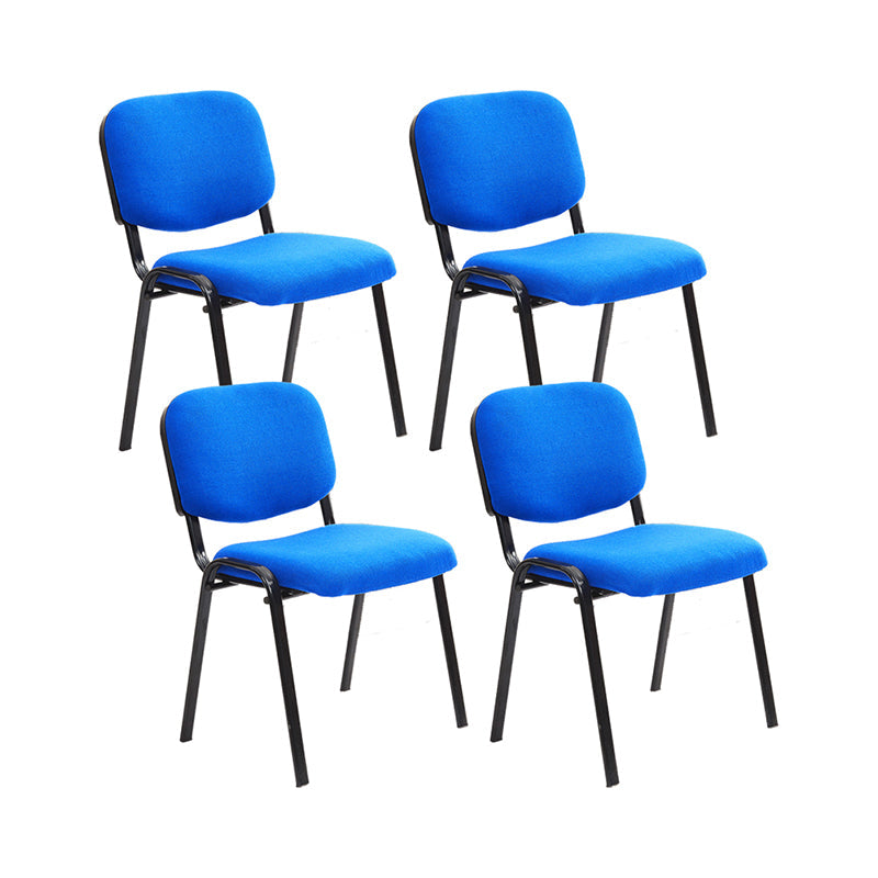 Black metal base conferentie stoel hedendaagse lage rug armloze stoel