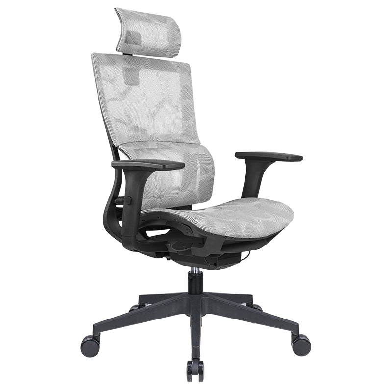 High Back Executive Office Chair Modern Ergonomic Swivel Chair Silver Nylon Clearhalo 'furn' 'furn_office_chair' 'Furniture' 'Office Chairs' 'Office Furniture' 'office_chair' 5258721