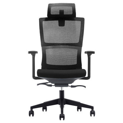 High Back Executive Office Chair Modern Ergonomic Swivel Chair Matte Black Nylon Clearhalo 'furn' 'furn_office_chair' 'Furniture' 'Office Chairs' 'Office Furniture' 'office_chair' 5258722