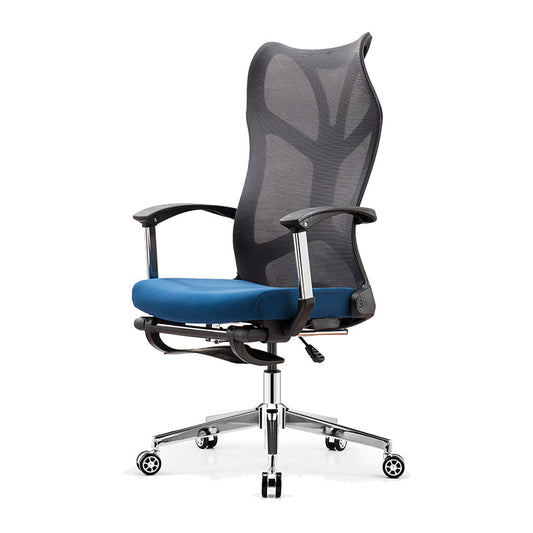 High Back Swivel Office Chair Modern Ergonomic Executive Chair Blue