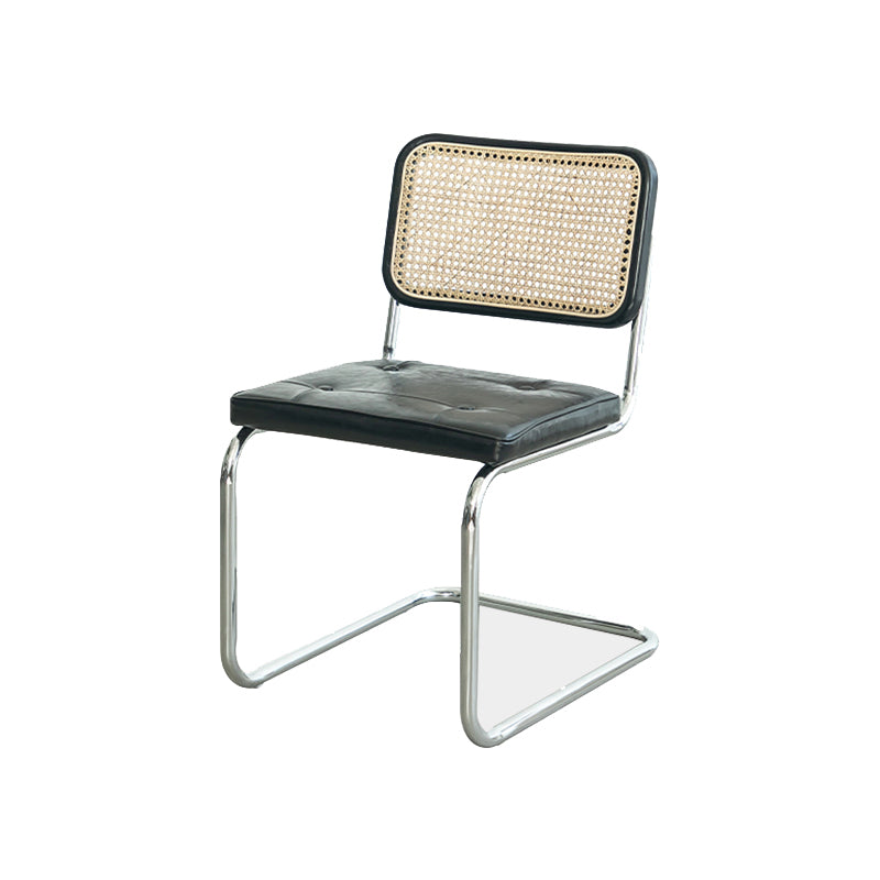 Sedia conferenze contemporanea di metallo base sedia da ufficio senza braccioli