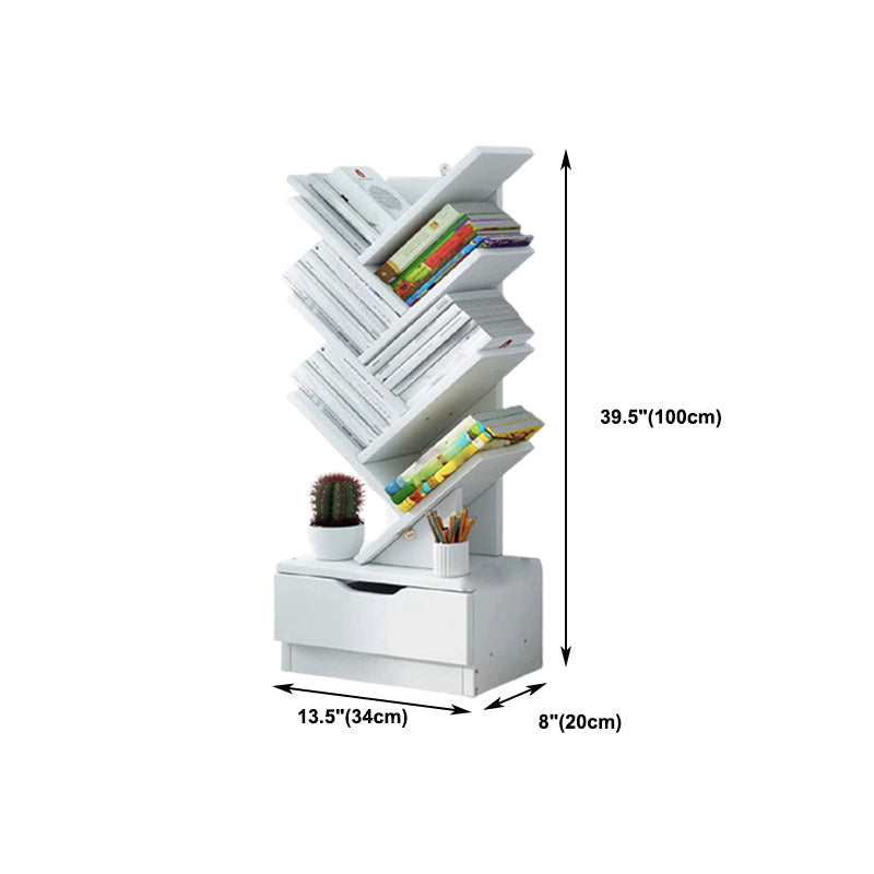 7.87"W Bookshelf Closed Back Contemporary Style Bookcase for Office Home Clearhalo 'Bookcases' 'furn' 'furn_bookcases' 'Furniture' 'Office Furniture' 5258900