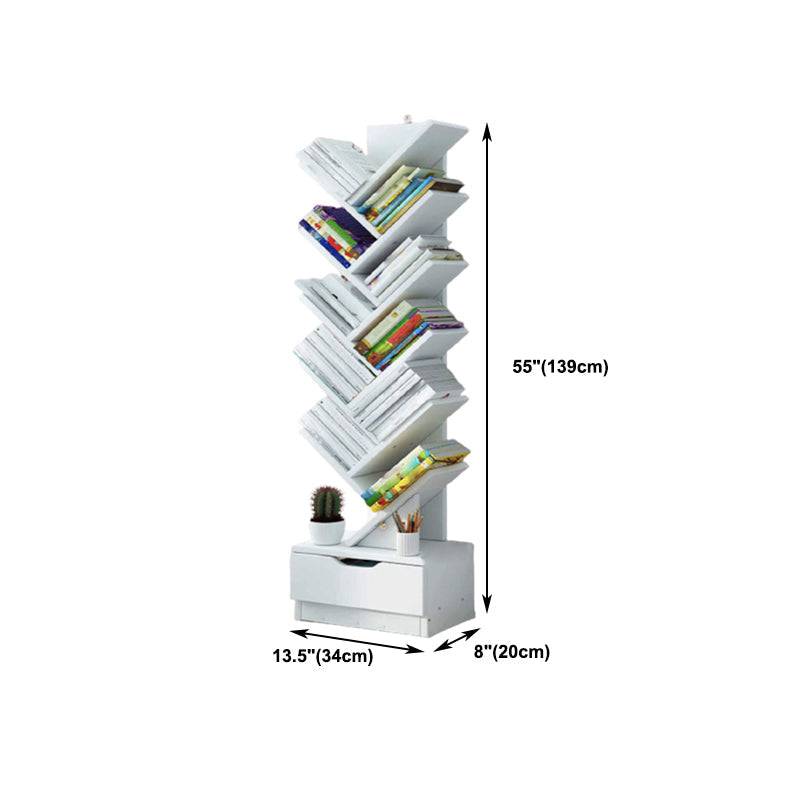 7.87"W Bookshelf Closed Back Contemporary Style Bookcase for Office Home Clearhalo 'Bookcases' 'furn' 'furn_bookcases' 'Furniture' 'Office Furniture' 5258902