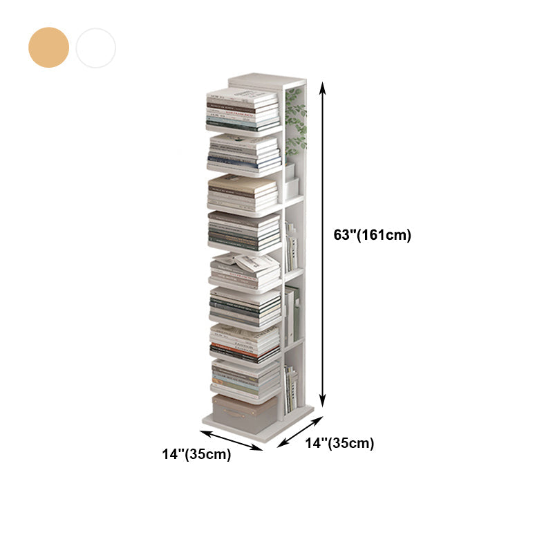 13.78"W Bookshelf Contemporary Style Bookcase for Home and Office