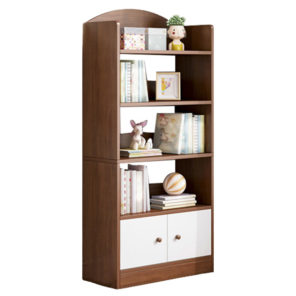 Modern Style Bookshelf Engineer Wood Bookcase for Home Study Room 24.4"L x 11.8"W x 63.8"H Red Brown Cabinets Clearhalo 'Bookcases' 'furn' 'furn_bookcases' 'Furniture' 'Office Furniture' 5259007