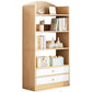 Modern Style Bookshelf Engineer Wood Bookcase for Home Study Room 32.3"L x 11.8"W x 63.8"H Natural Drawers Clearhalo 'Bookcases' 'furn' 'furn_bookcases' 'Furniture' 'Office Furniture' 5259016
