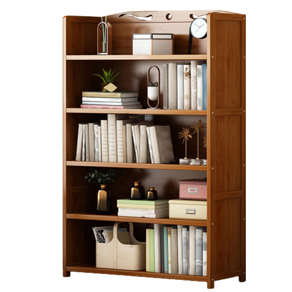 Brown Color Modern Style Bookshelf Engineer Wood Bookcase for Home 35.4"L x 11.4"W x 55.1"H Clearhalo 'Bookcases' 'furn' 'furn_bookcases' 'Furniture' 'Office Furniture' 5259084
