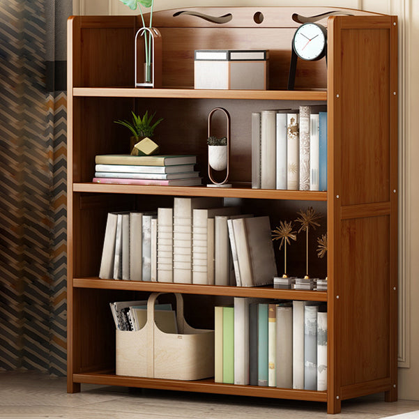 Brown Color Modern Style Bookshelf Engineer Wood Bookcase for Home 35.4"L x 11.4"W x 43.3"H Clearhalo 'Bookcases' 'furn' 'furn_bookcases' 'Furniture' 'Office Furniture' 5259092