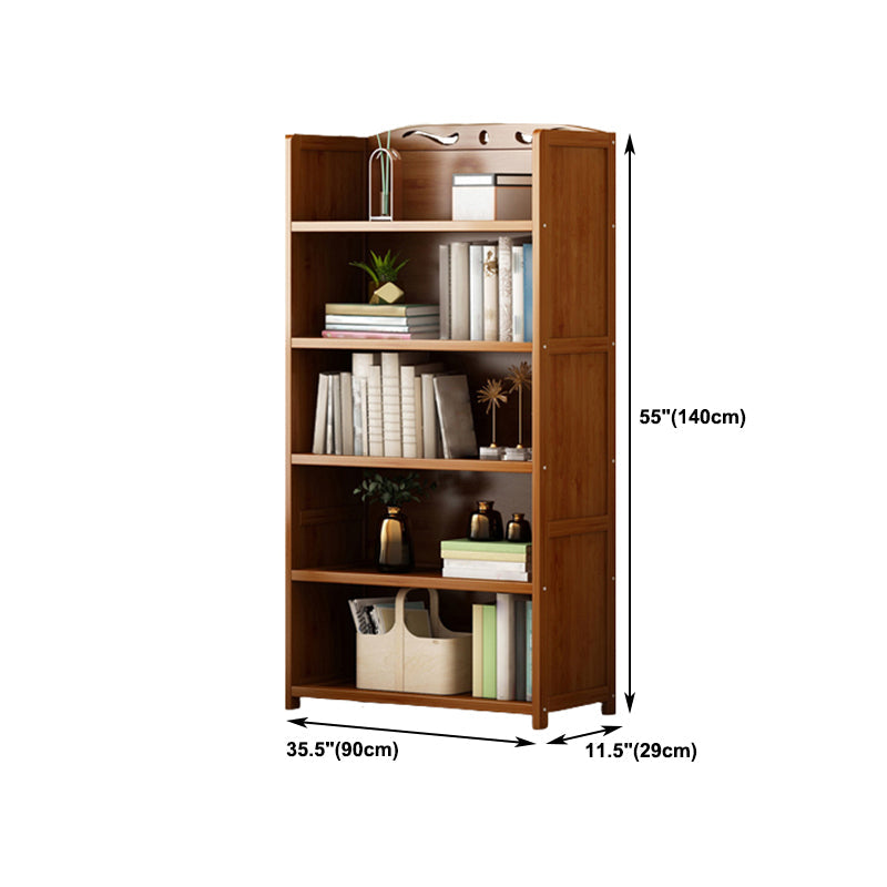 Brown Color Modern Style Bookshelf Engineer Wood Bookcase for Home Clearhalo 'Bookcases' 'furn' 'furn_bookcases' 'Furniture' 'Office Furniture' 5259110