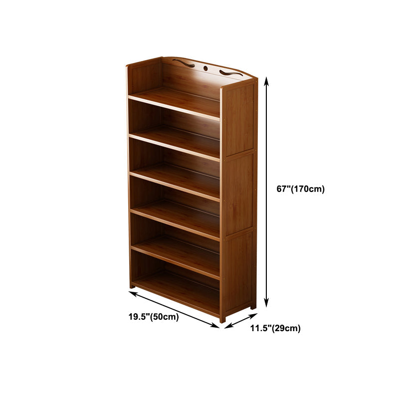 Brown Color Modern Style Bookshelf Engineer Wood Bookcase for Home Clearhalo 'Bookcases' 'furn' 'furn_bookcases' 'Furniture' 'Office Furniture' 5259111