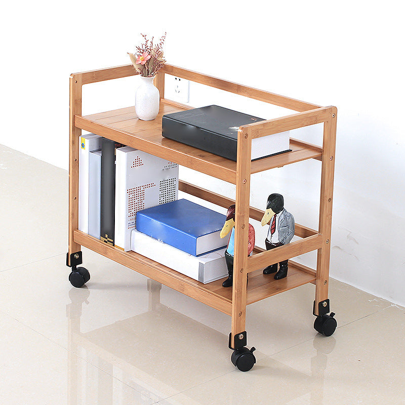 Bruine kleur moderne stijl boekenplank bamboe boekenkast voor studieruimte