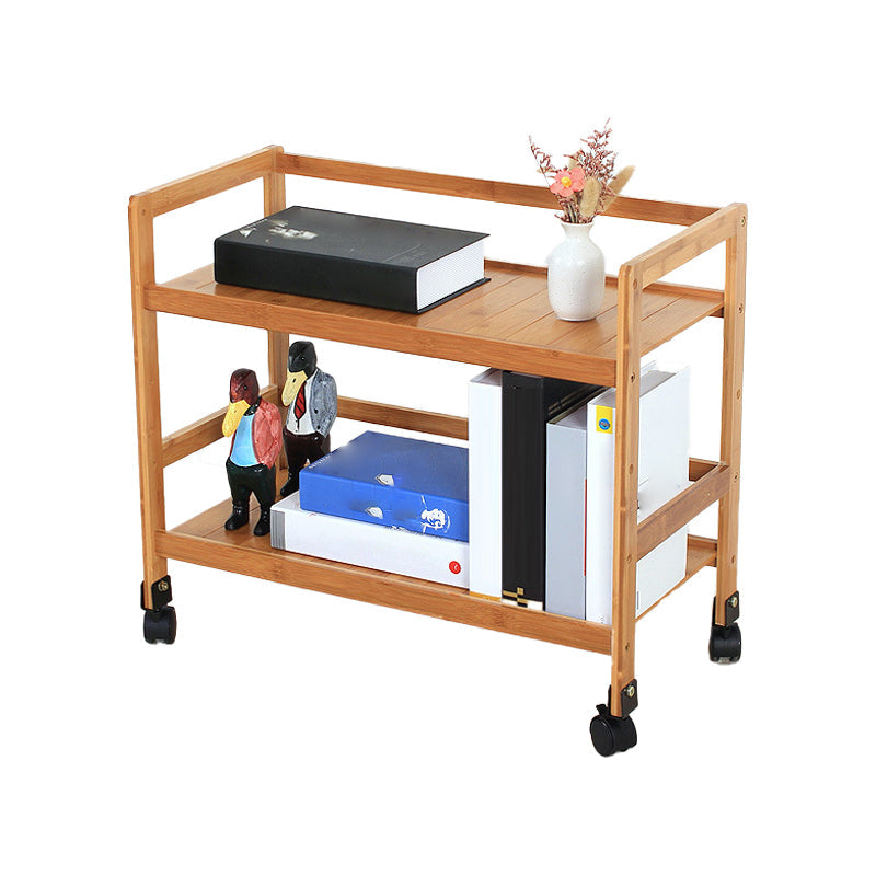 Bruine kleur moderne stijl boekenplank bamboe boekenkast voor studieruimte