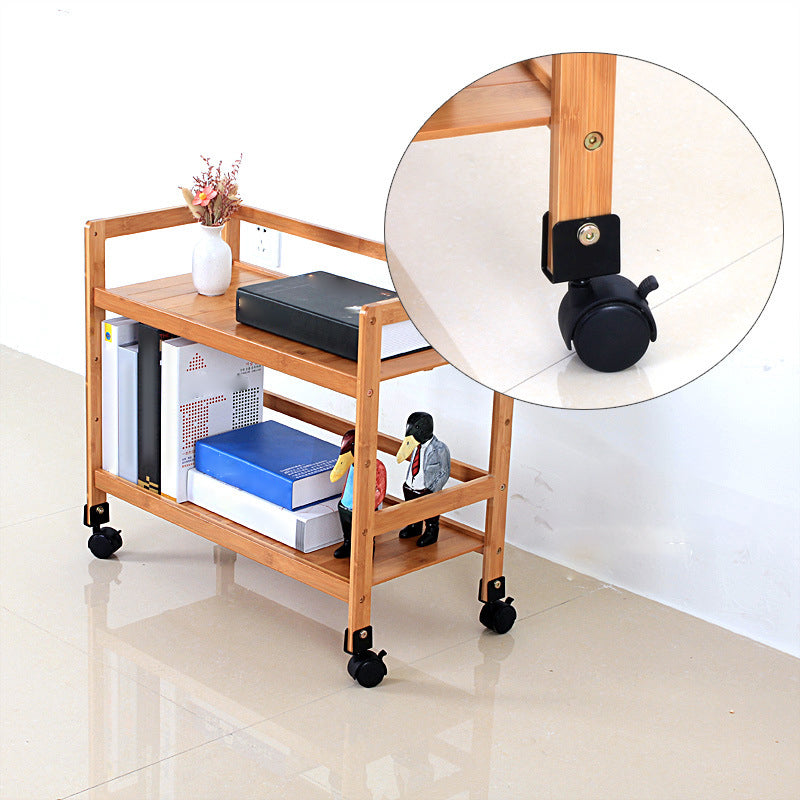 Bruine kleur moderne stijl boekenplank bamboe boekenkast voor studieruimte